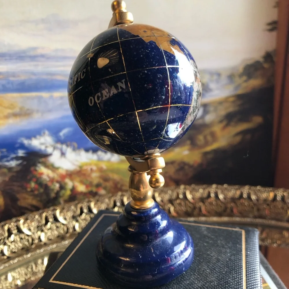 🌎ADORABLE Mini Blue Globe on Stand 🌎